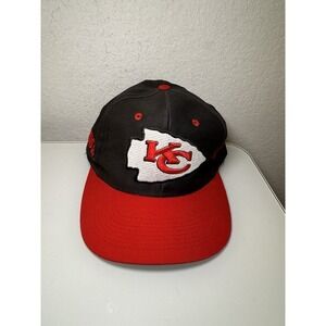 Vintage Kansas City Chiefs Hat Cap SnapBack Competitor Black Red Embroidered